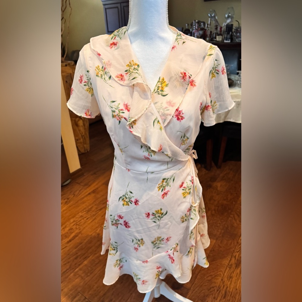 Lush Floral Wrap Dress